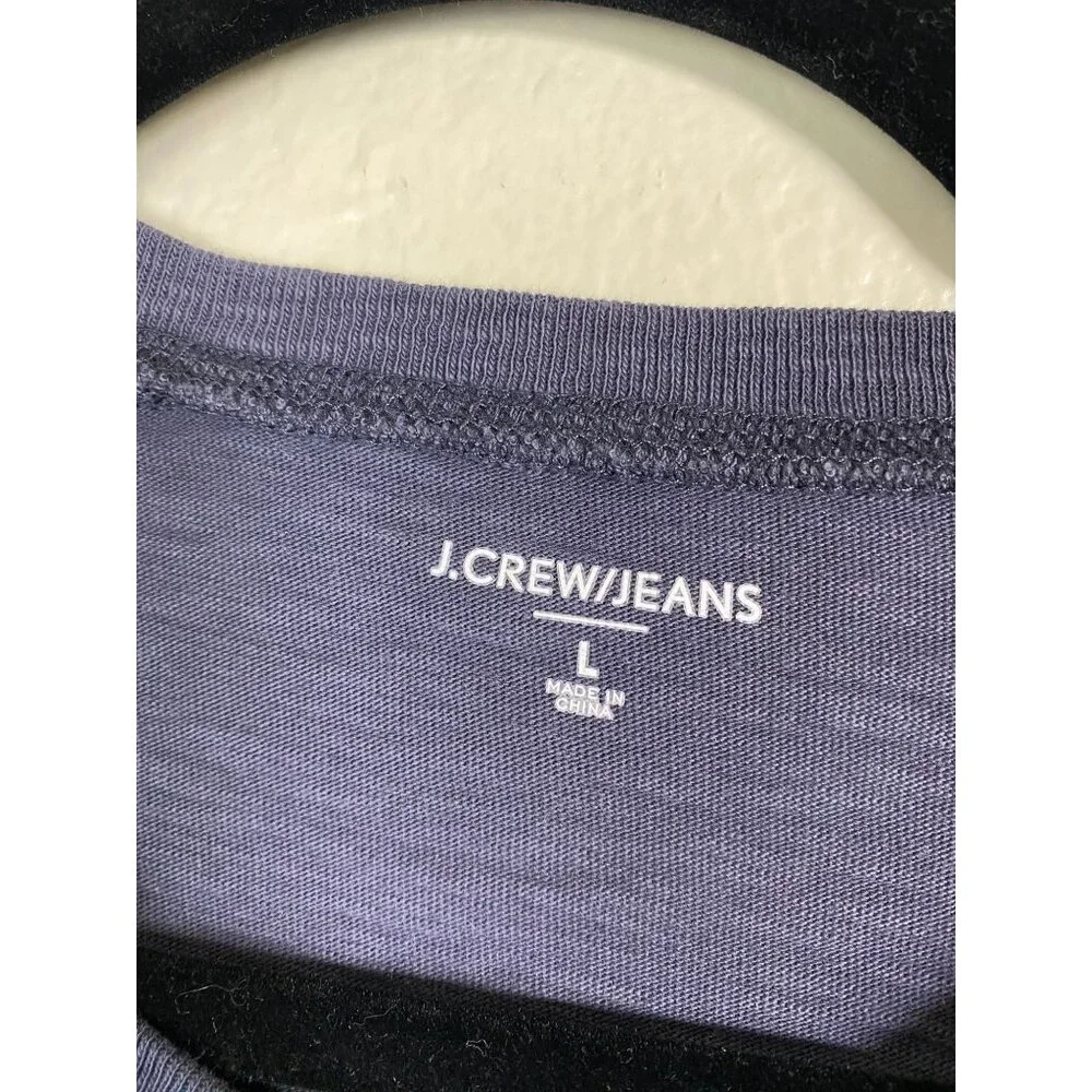 J. Crew Mens Long Sleeve Blue Shirt Large Casual Cotton Classic Capsule